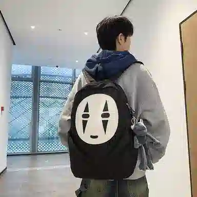 垣途者 搞怪动漫无脸男学生书包初高中大学生大容量 尼龙 双肩包 常规 男女同款情侣款 多色