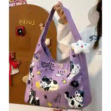 垣途者 涂鸦简约百搭大容量上课通勤 帆布 帆布包托特包单肩包 女款 多色