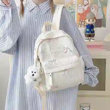 垣途者 高颜值学生韩版蝴蝶结设计 尼龙 书包背包双肩包 女款 多色