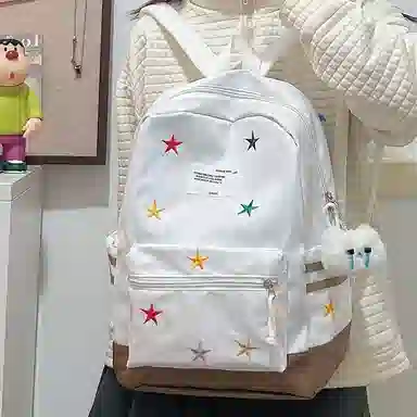 垣途者 高颜值彩色星星日系简约 尼龙 双肩包 男女同款情侣款 多色