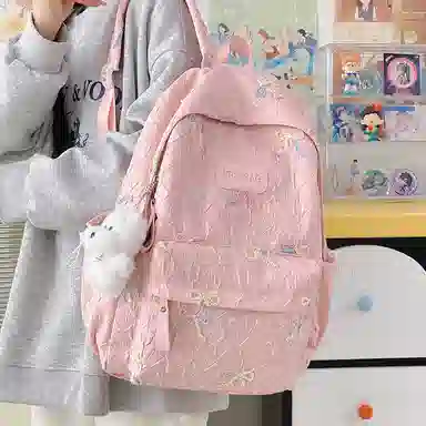 垣途者 高颜值学生韩版蝴蝶结设计 尼龙 书包背包双肩包 女款 多色