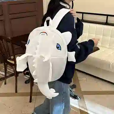 垣途者 个性小众设计鲨鱼初高中大学生时尚潮流 织物 双肩包 男女同款情侣款 多色