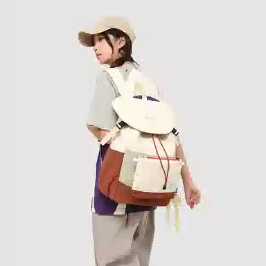 垣途者 撞色潮流初高中大学生百搭 牛津布 书包背包双肩包 女款 多色