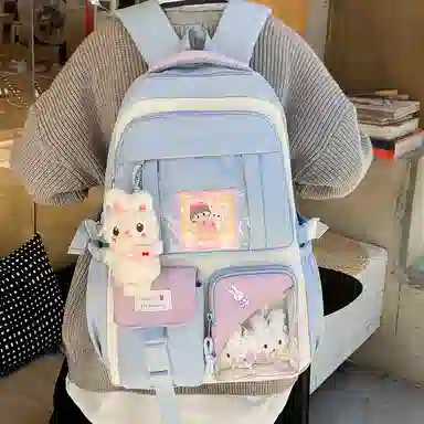 垣途者 书包学生可爱日系软妹背包 帆布 帆布包双肩包 常规 女款 多色