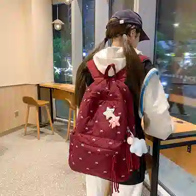 垣途者 可爱少女简约百搭学生书包初高中大学生 尼龙 双肩包 女款 多色