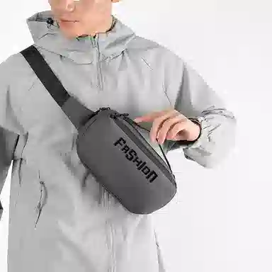 垣途者 商务休闲 尼龙 腰包 男款 黑色