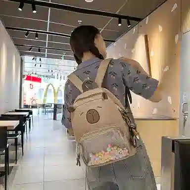 垣途者 卡通动漫搞怪动物 尼龙 双肩包 女款 多色