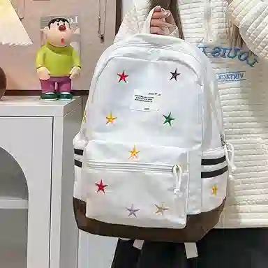 垣途者 高颜值彩色星星日系简约 尼龙 双肩包 男女同款情侣款 多色