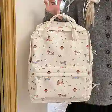 垣途者 日系可爱满印休闲简约百搭 尼龙 双肩包 女款 多色