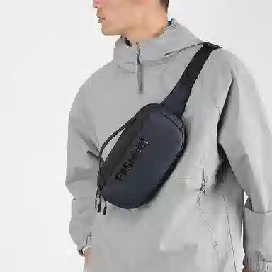 垣途者 商务休闲 尼龙 腰包 男款 黑色