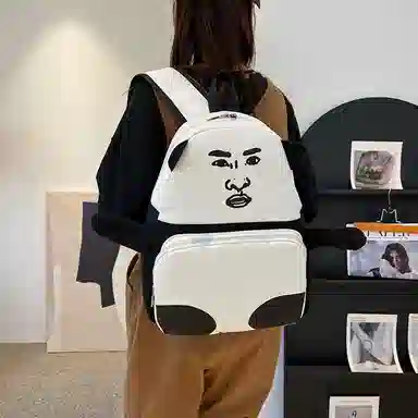 垣途者 个性搞怪丑萌学生书包大容量 布 双肩包 男女同款情侣款