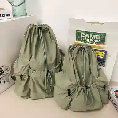 垣途者 休闲运动学生 尼龙 双肩包 男女同款情侣款 白色