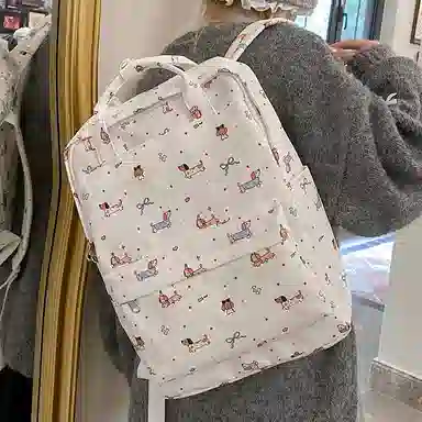 垣途者 日系可爱满印休闲简约百搭 尼龙 双肩包 女款 多色