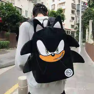 垣途者 个性卡通搞怪学生书包初高中大学生 毛绒 双肩包 男女同款情侣款 多色