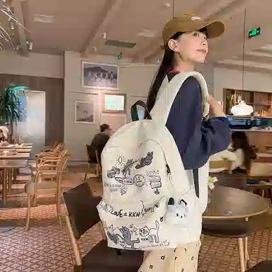 垣途者 潮牌涂鸦休闲百搭 尼龙 双肩包 男女同款情侣款 多色