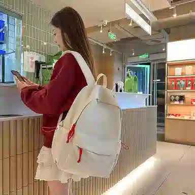 垣途者 小清新纯色百搭 尼龙 双肩包 男女同款情侣款 多色