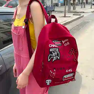 Kaituzhe Retro Monster Canvas Backpack