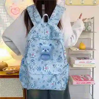 垣途者 可爱小熊涂鸦学生 牛津布 书包背包双肩包 女款 多色