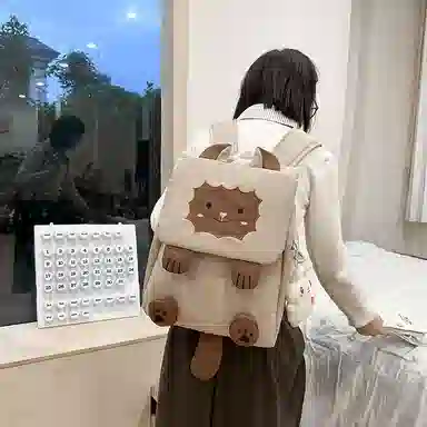 垣途者 日系可爱丑萌小羊书包甜美 尼龙 双肩包 常规 女款 多色