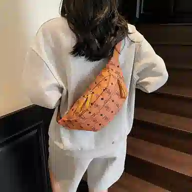 垣途者 日常通勤时尚高级感满印花 布 单肩斜挎包腰包 常规 男女同款情侣款 多色