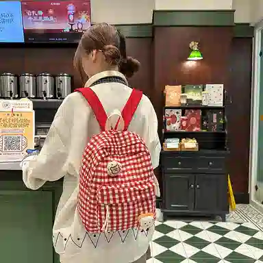 垣途者 日系小清新可爱少女学生书包小背包女 呢子 双肩包 小号 女款 多色