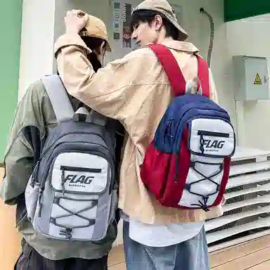 垣途者 潮牌韩版学院风 牛津布 双肩包 男女同款情侣款 多色