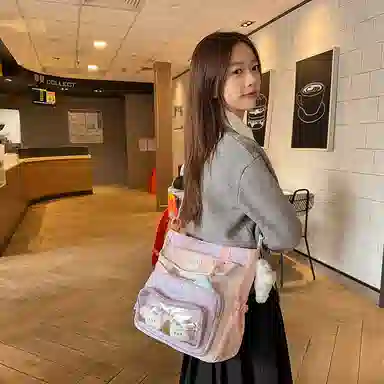 垣途者 日系可爱拎书袋百搭大容量学生书包 尼龙 手提单肩斜挎包 女款 多色