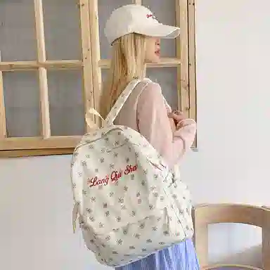 垣途者 小碎花日系小清新高颜值 尼龙布 双肩包 女款 多色