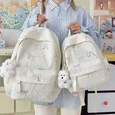 垣途者 高颜值学生韩版蝴蝶结设计 尼龙 书包背包双肩包 女款 多色