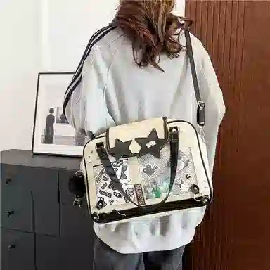 垣途者 甜美少女日系二次元时尚上课 牛仔布 斜挎包 女款 多色