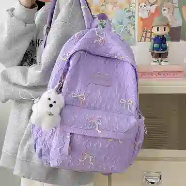 垣途者 高颜值学生韩版蝴蝶结设计 尼龙 书包背包双肩包 女款 多色