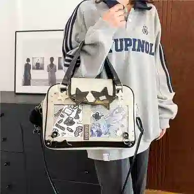 垣途者 甜美少女日系二次元时尚上课 牛仔布 斜挎包 女款 多色