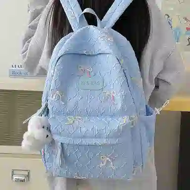 垣途者 高颜值学生韩版蝴蝶结设计 尼龙 书包背包双肩包 女款 多色