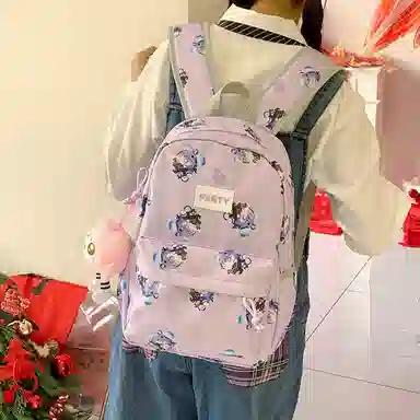 垣途者 卡通动漫蛋仔设计 尼龙布 双肩包 女款 多色