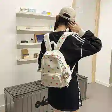 垣途者 日系可爱少女星星 棉 双肩包 女款 多色