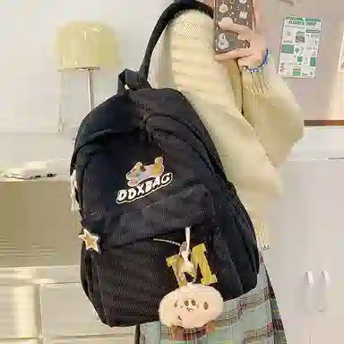 垣途者 日系少女书包初高中大学生 灯芯绒 双肩包 女款 多色