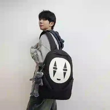 垣途者 搞怪动漫无脸男学生书包初高中大学生大容量 尼龙 双肩包 常规 男女同款情侣款 多色