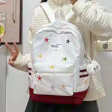 垣途者 高颜值彩色星星日系简约 尼龙 双肩包 男女同款情侣款 多色