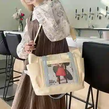 垣途者 可爱少女吧唧透明 尼龙 托特包痛包单肩包 女款 多色