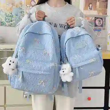 垣途者 高颜值学生韩版蝴蝶结设计 尼龙 书包背包双肩包 女款 多色