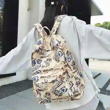 垣途者 卡通动漫涂鸦 尼龙 双肩包 男女同款情侣款 多色