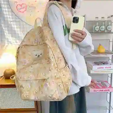 垣途者 可爱小熊涂鸦学生 牛津布 书包背包双肩包 女款 多色