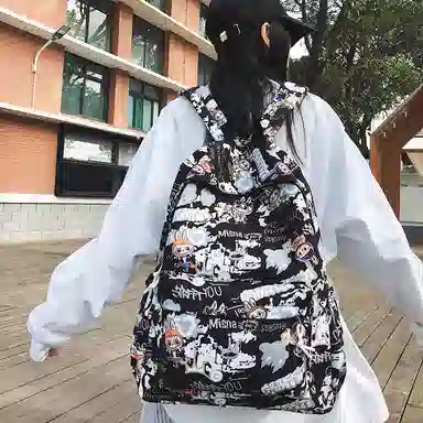 垣途者 卡通动漫涂鸦 尼龙 双肩包 男女同款情侣款 多色