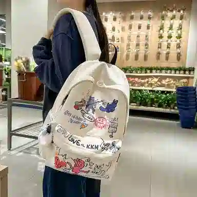 垣途者 潮牌涂鸦休闲百搭 尼龙 双肩包 男女同款情侣款 多色