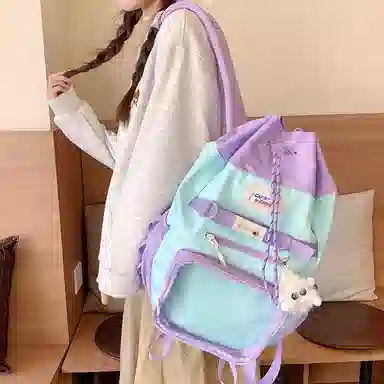 垣途者 小众设计感二次元少女日系痛包书包初高中大学生多巴胺背包 尼龙 双肩包 常规 女款 多色