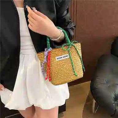 垣途者 简约时尚复古大气 草编 手提包 女款 多色