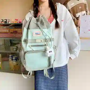 垣途者 小众设计感二次元少女日系痛包书包初高中大学生多巴胺背包 尼龙 双肩包 常规 女款 多色