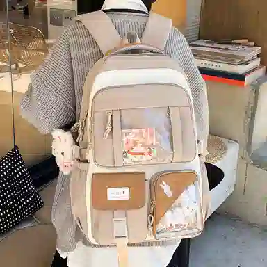 垣途者 书包学生可爱日系软妹背包 帆布 帆布包双肩包 常规 女款 多色