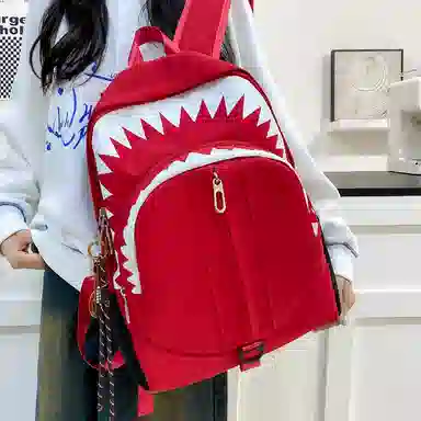 垣途者 潮牌鲨鱼夜光街头潮流学生 尼龙 双肩包 男女同款情侣款 多色