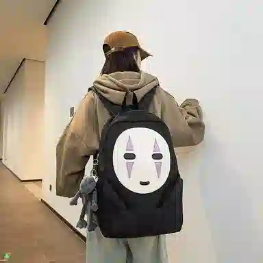 垣途者 搞怪动漫无脸男学生书包初高中大学生大容量 尼龙 双肩包 常规 男女同款情侣款 多色